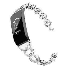 Fitbit Silver with Diamonds Band